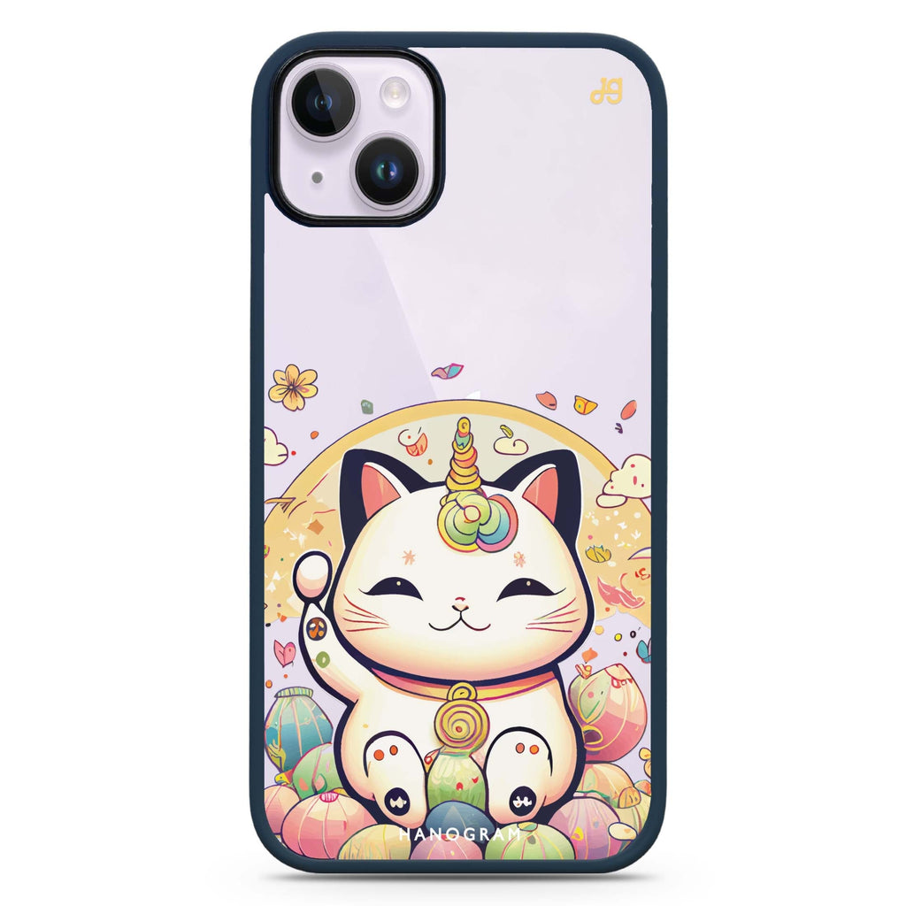 Cute Lucky Cat iPhone 15 Impact Guard Bumper Case