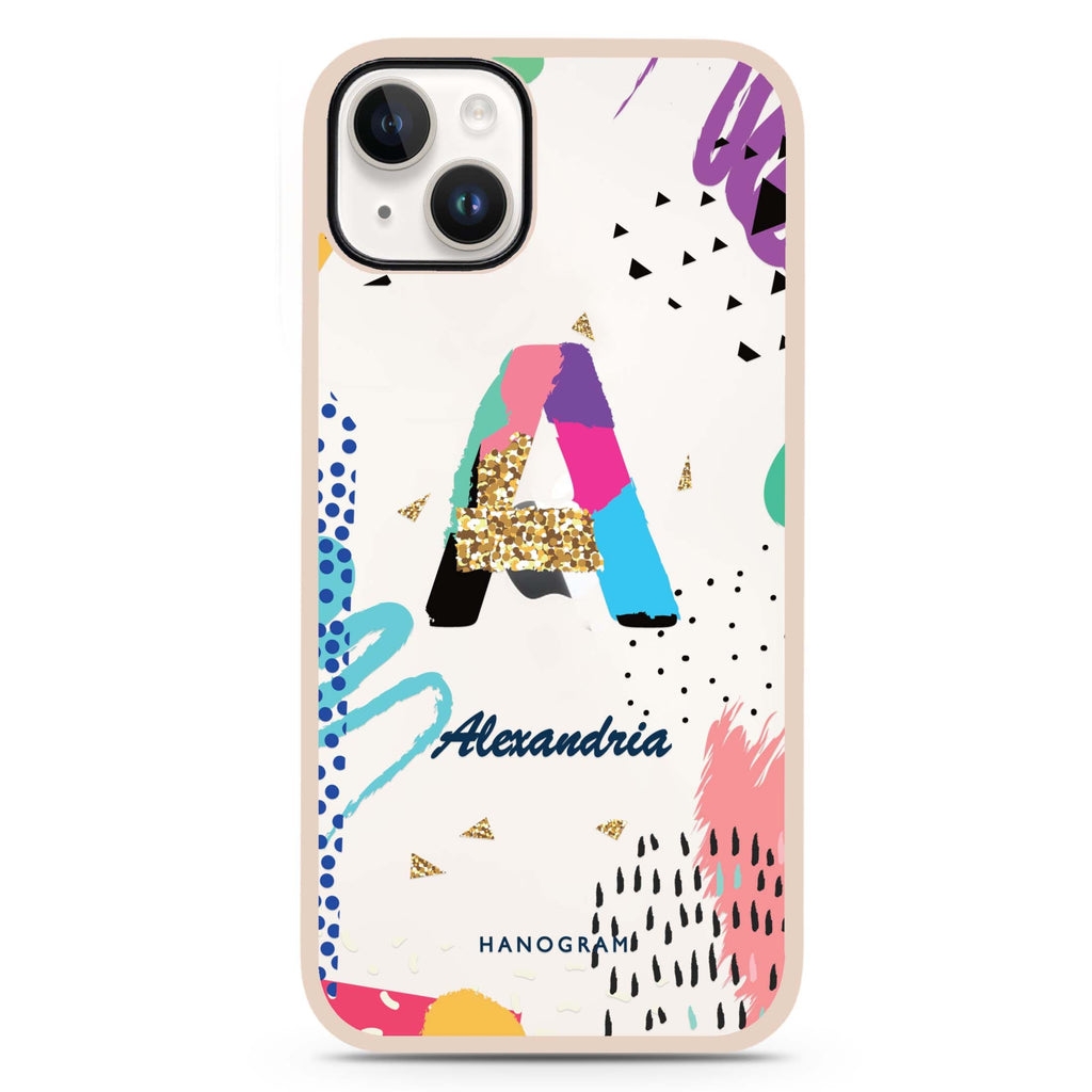 Artistic Monogram IV iPhone 15 Impact Guard Bumper Case