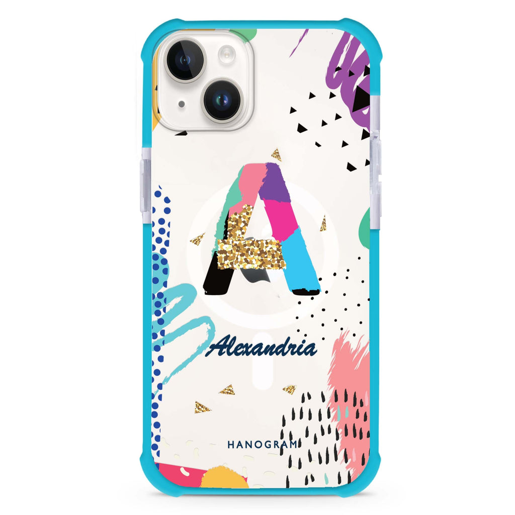 Artistic Monogram IV iPhone 15 Plus MagSafe Compatible Ultra Shockproof Case