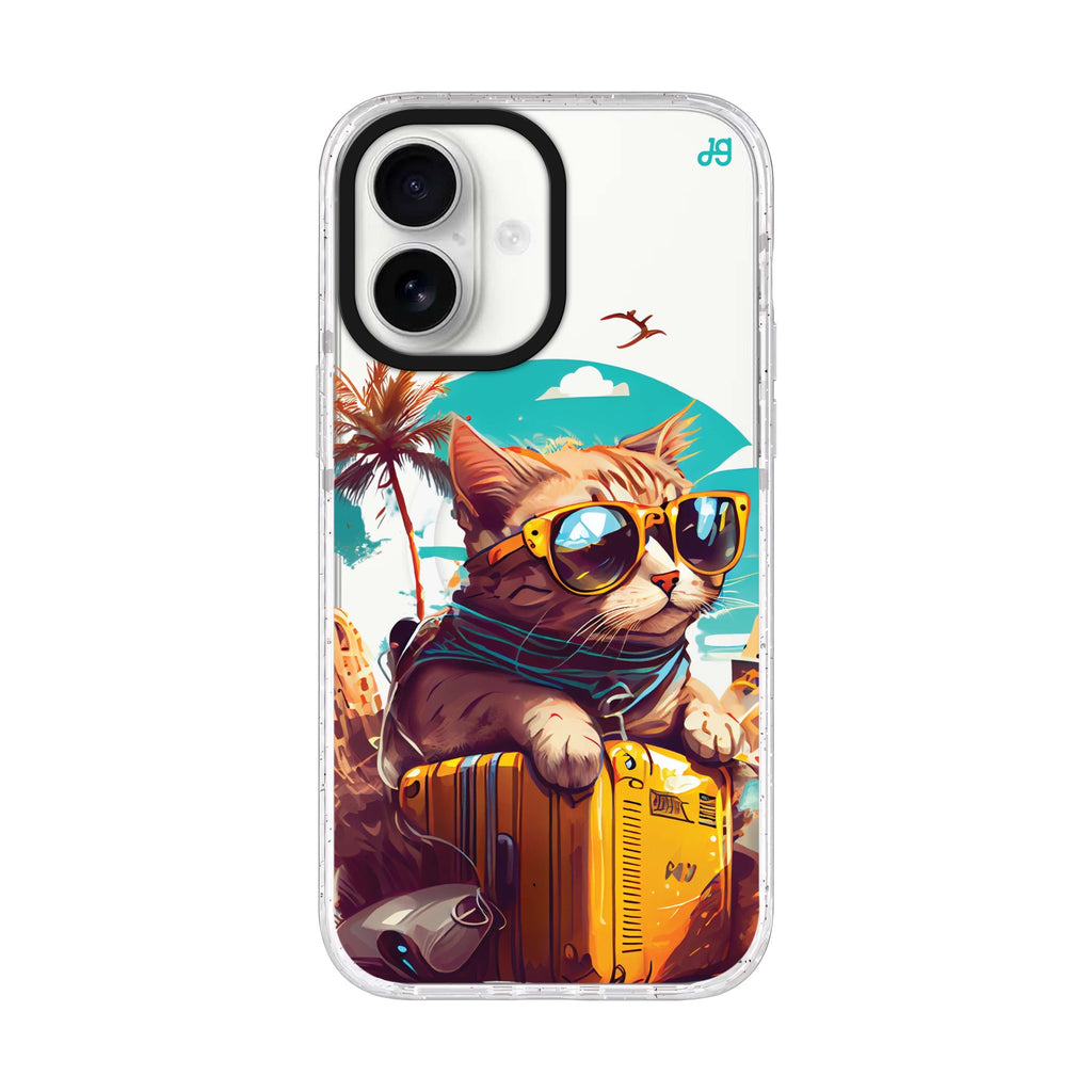 Travel Cat iPhone 17 ultra clear MagSafe case, front product view