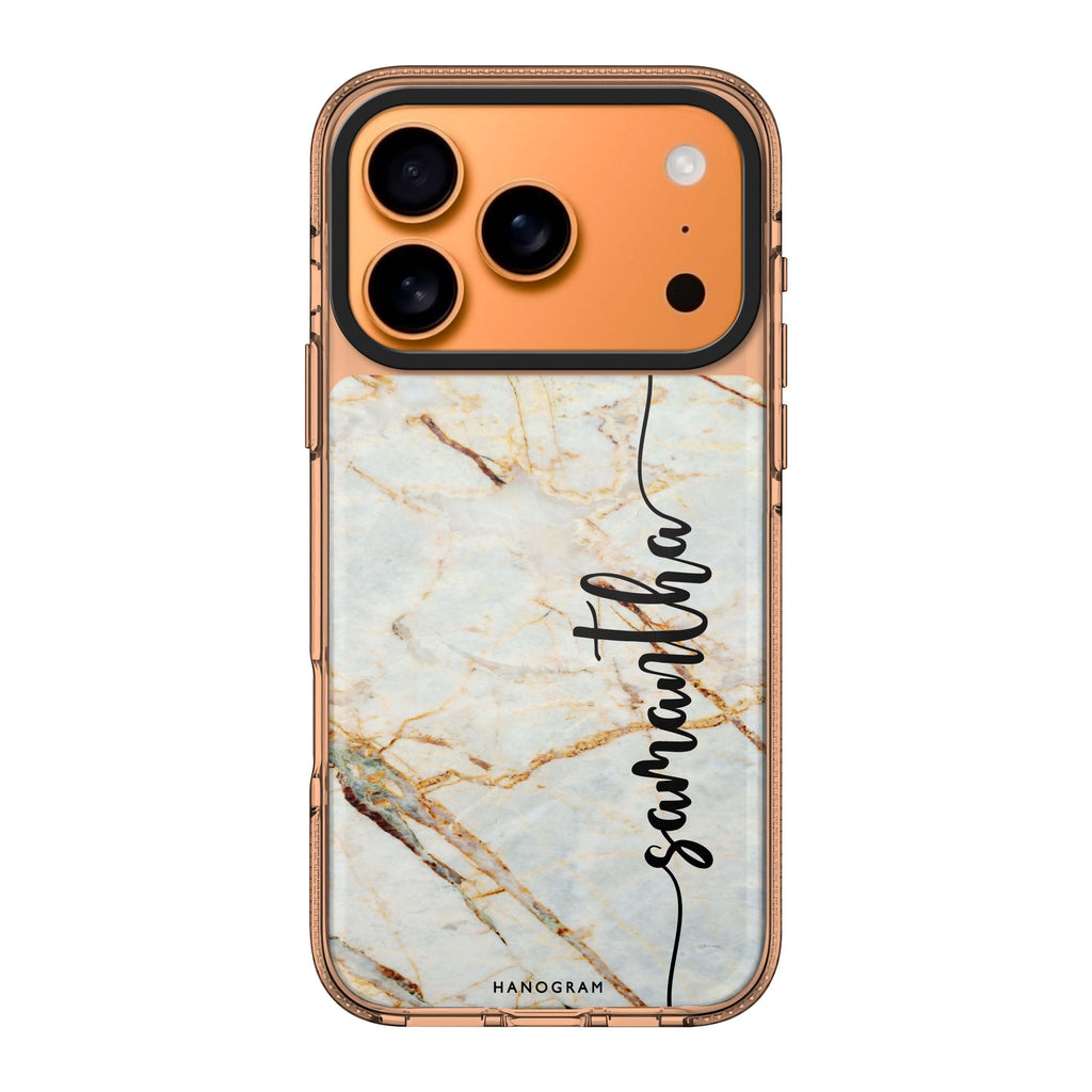 Marble Edition III personalized name marble iPhone 17 Pro Max ultra clear case