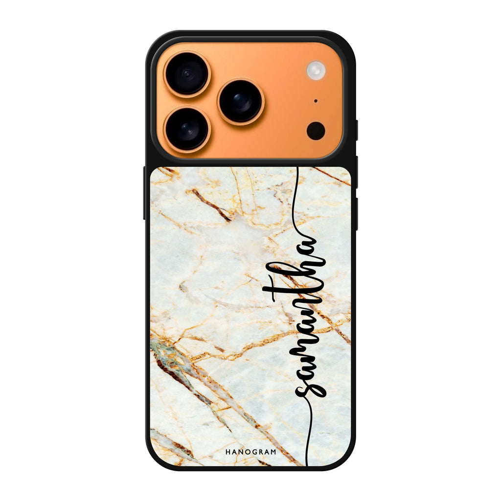 Marble Edition III personalized name marble iPhone 17 Pro Max mirror case