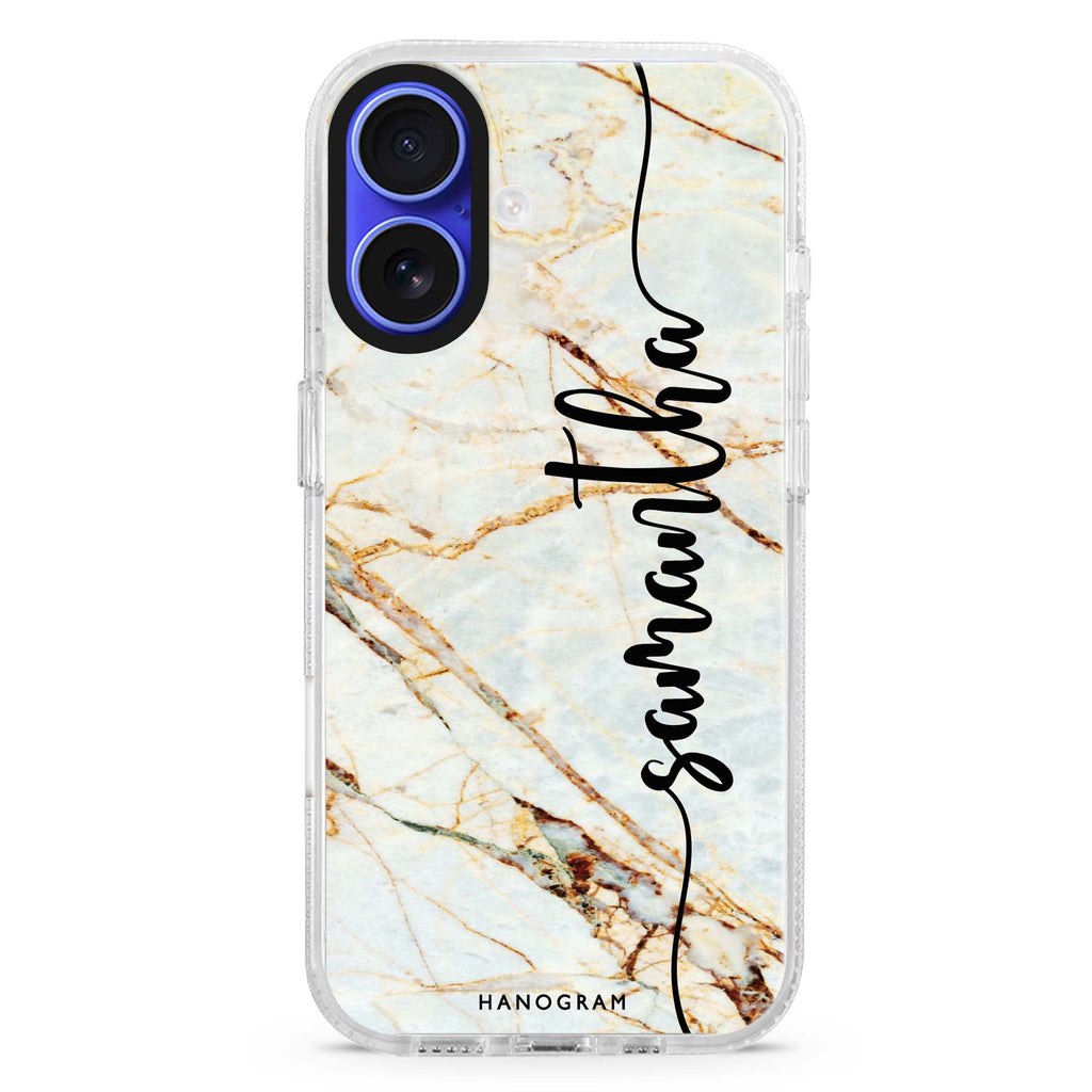 Marble Edition III MagSafe Compatible iPhone 16 Ultra Clear Case - Personalized and Stylish Protection