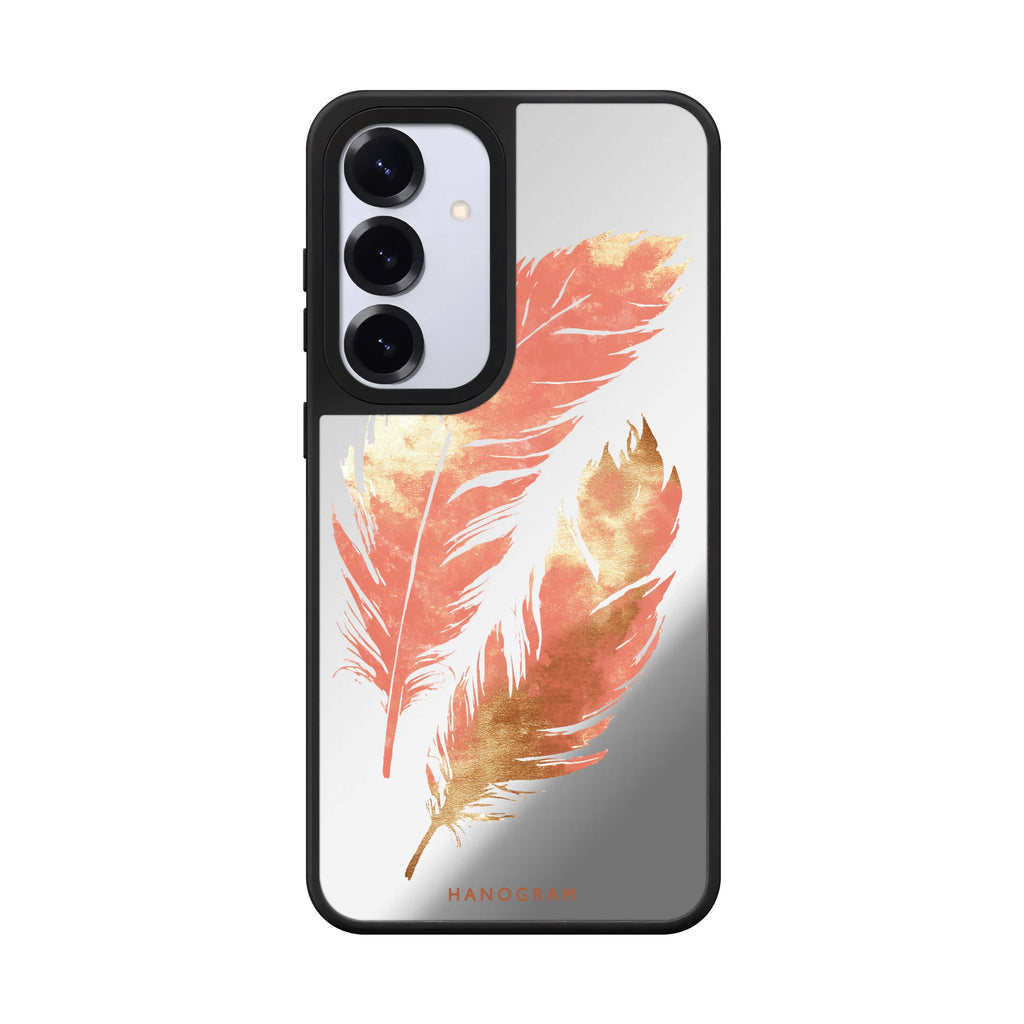 Golden Feathers Mirror Case