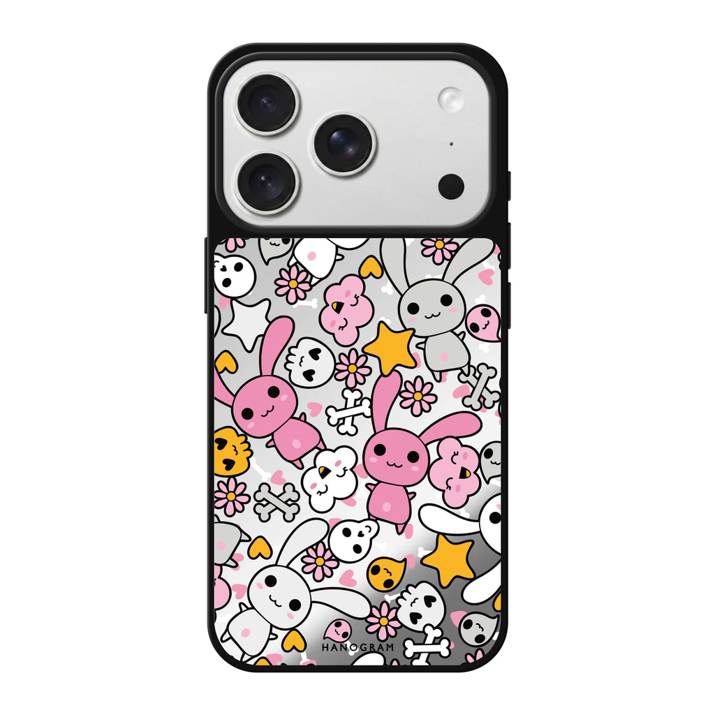 Bunny Doodles bunny animal cute iPhone 18 Pro Max mirror case