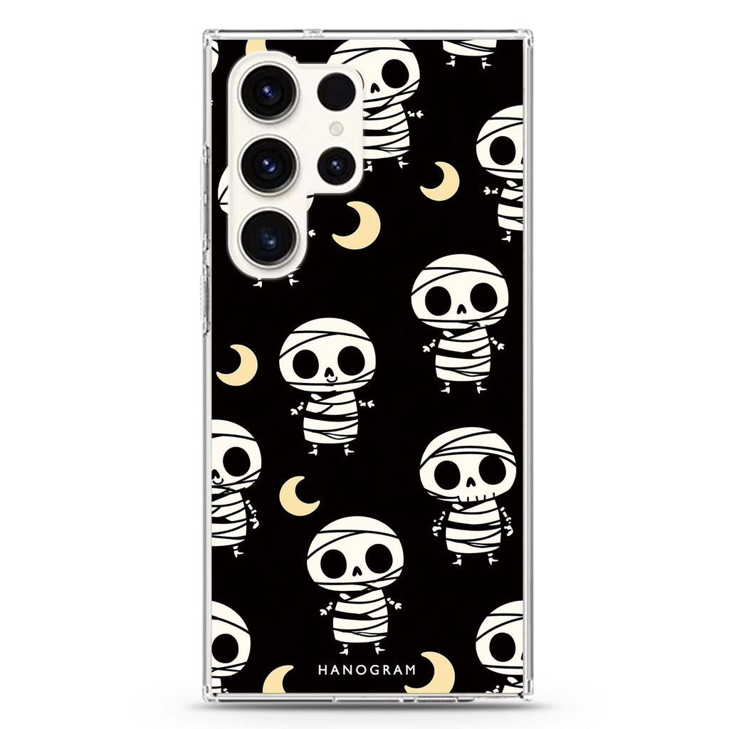 Mummy Moonwalk Noir Samsung Galaxy Ultra Clear Case — front view