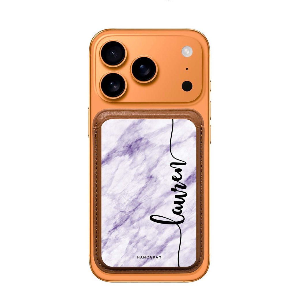 Marble Edition IV custom name MagSafe wallet for iPhone, personalized magnetic card holder, main view