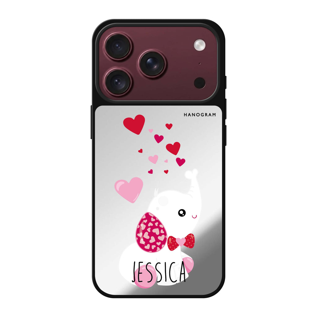Lovely Elephant personalized name elephant animal iPhone 18 Pro Max mirror case