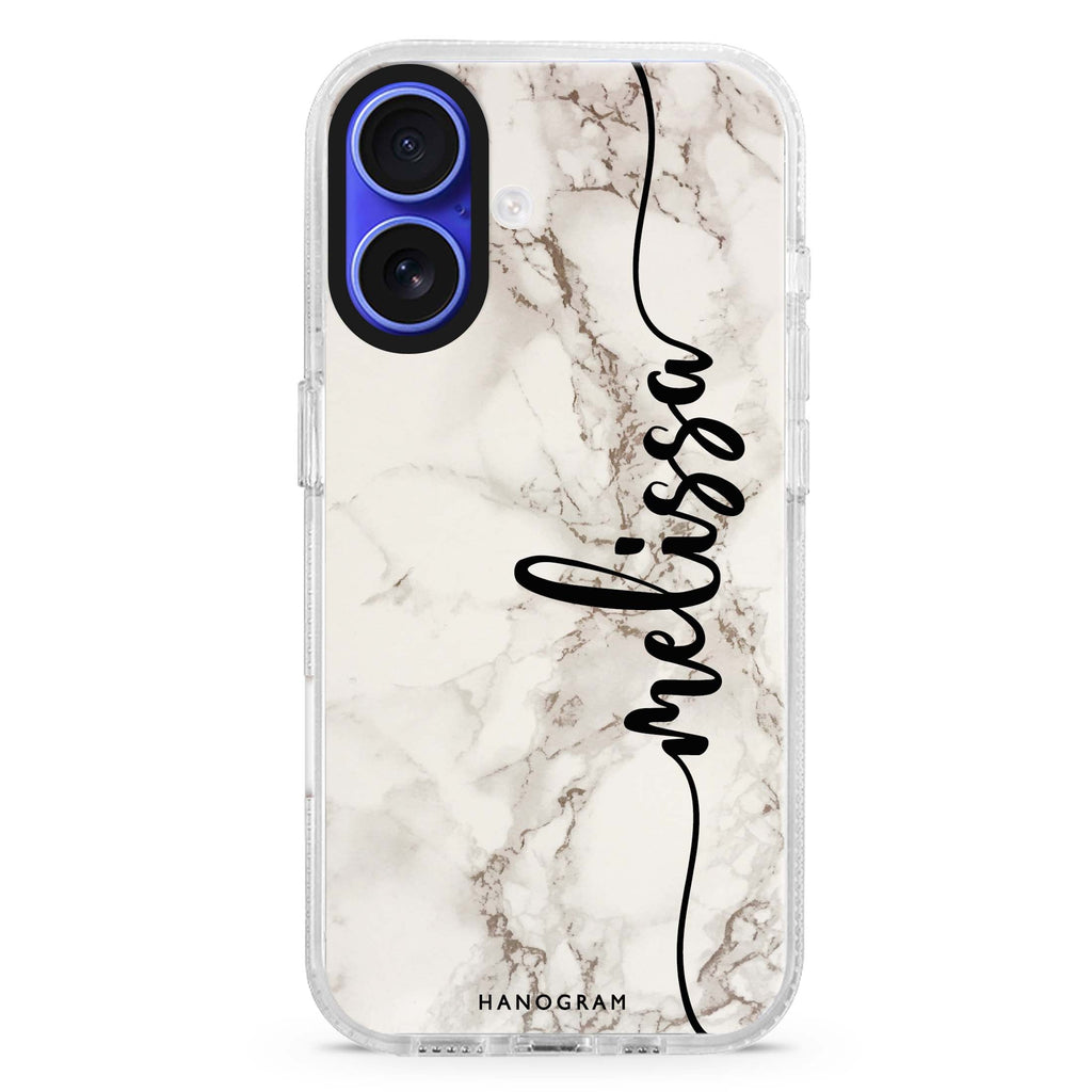 Marble Edition V MagSafe Compatible iPhone 16 Ultra Clear Case - Personalized and Stylish Protection