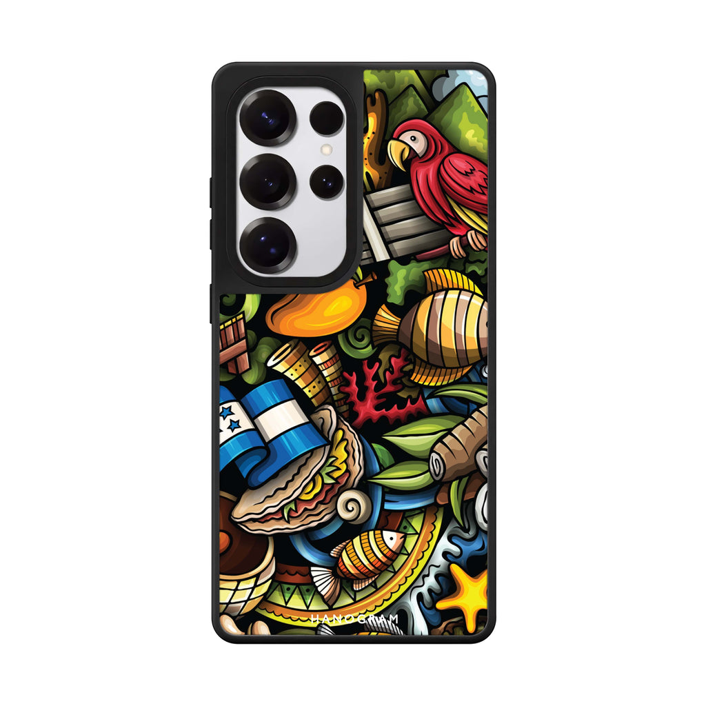 Fantasy Features Samsung Galaxy S25 S24 S23 Ultra mirror case, front view