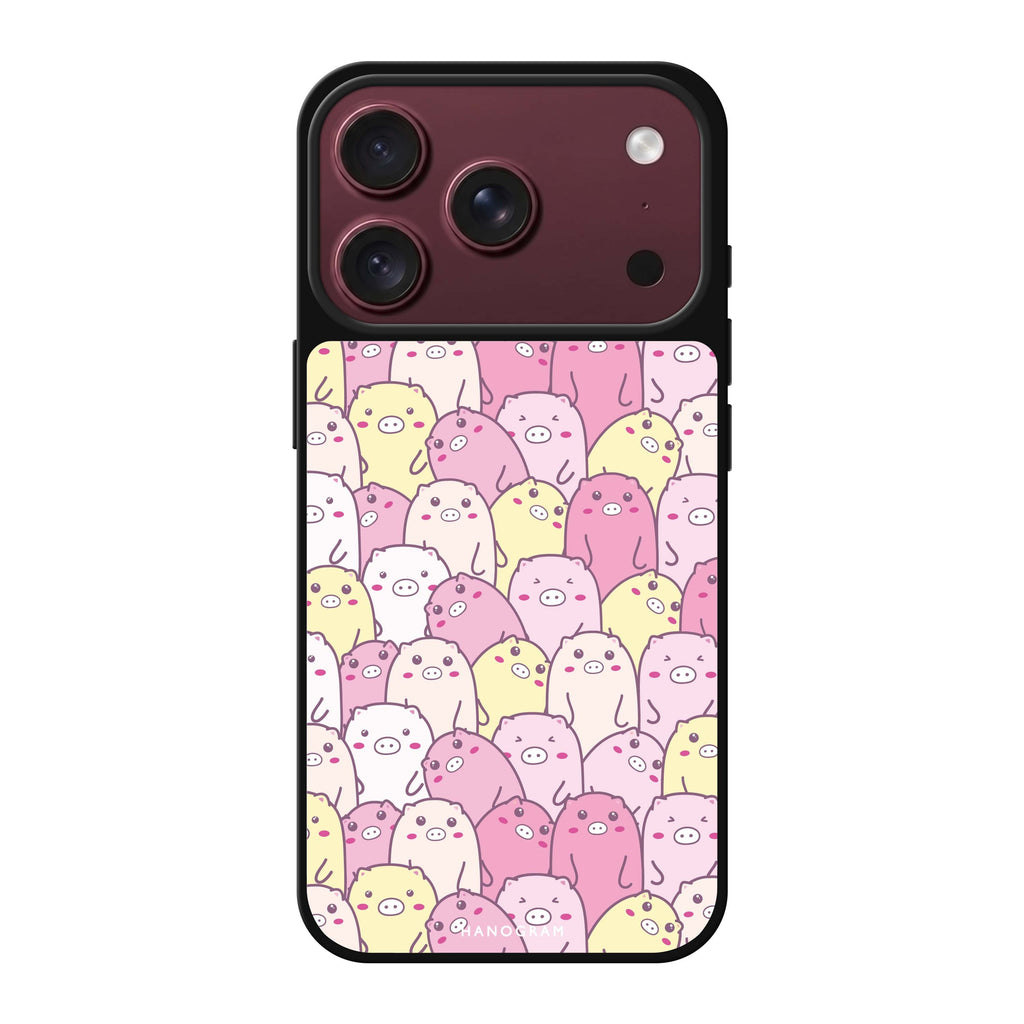 Piggy Pals pig animal iPhone 18 Pro Max mirror case