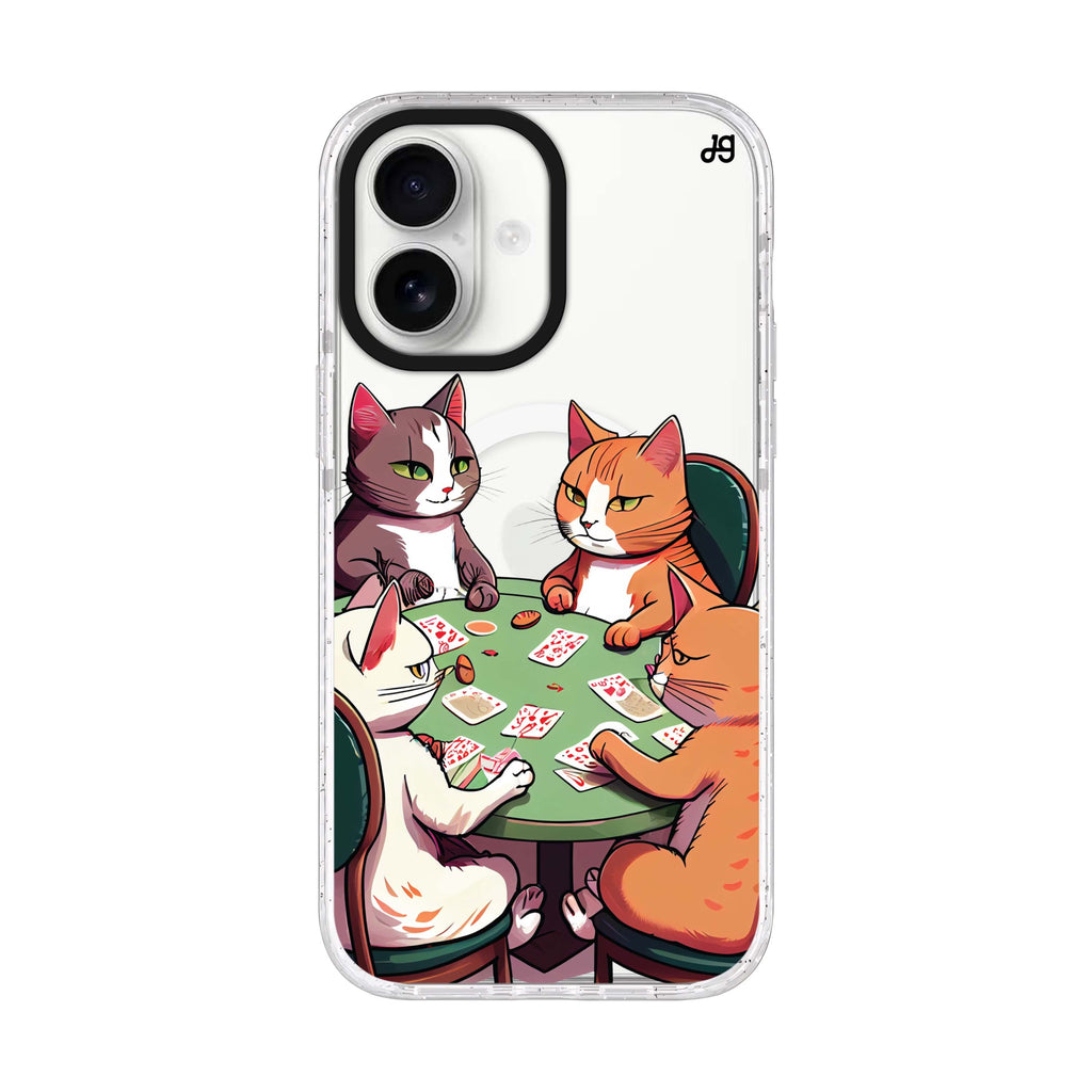 Cats & Game iPhone 17 ultra clear MagSafe case, front product view