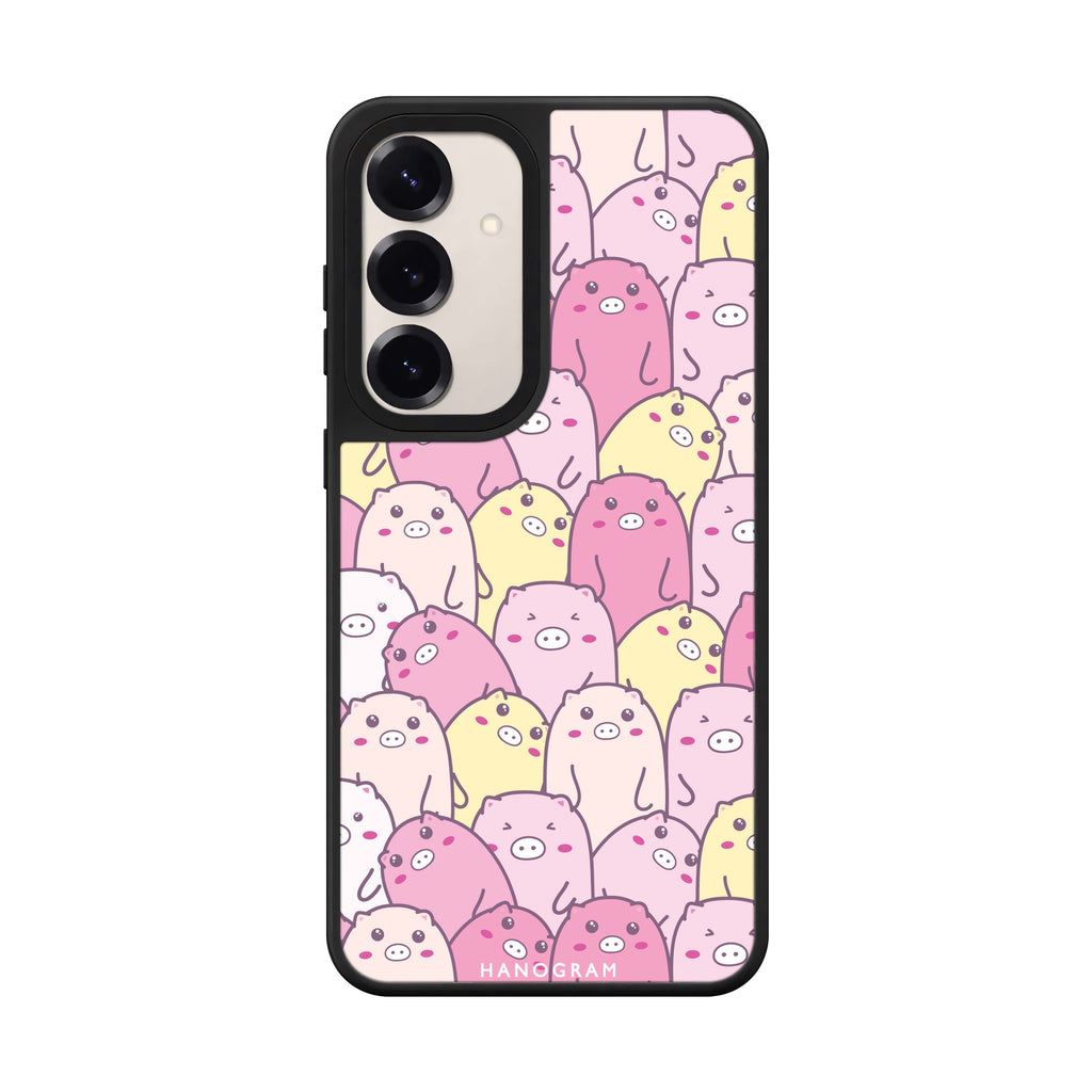Piggy Pals Samsung Galaxy mirror case front view