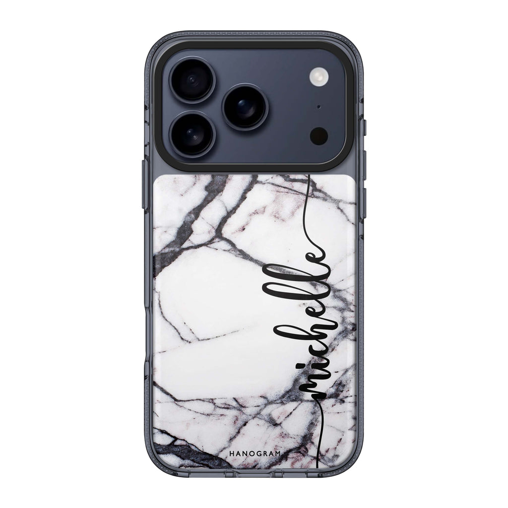 Marble Edition VI personalized name marble iPhone 17 Pro Max ultra clear case