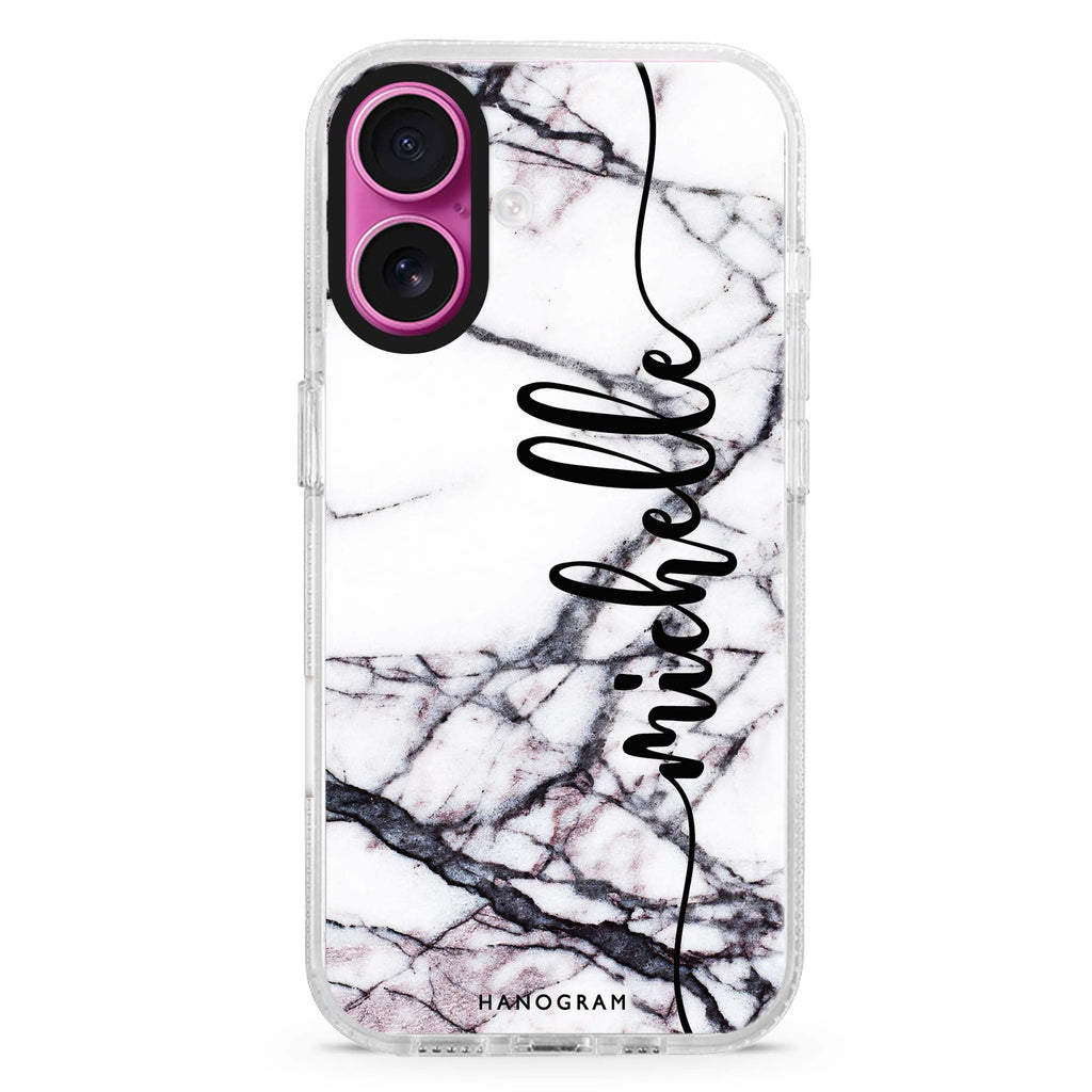 Marble Edition VI MagSafe Compatible iPhone 16 Ultra Clear Case - Personalized and Stylish Protection
