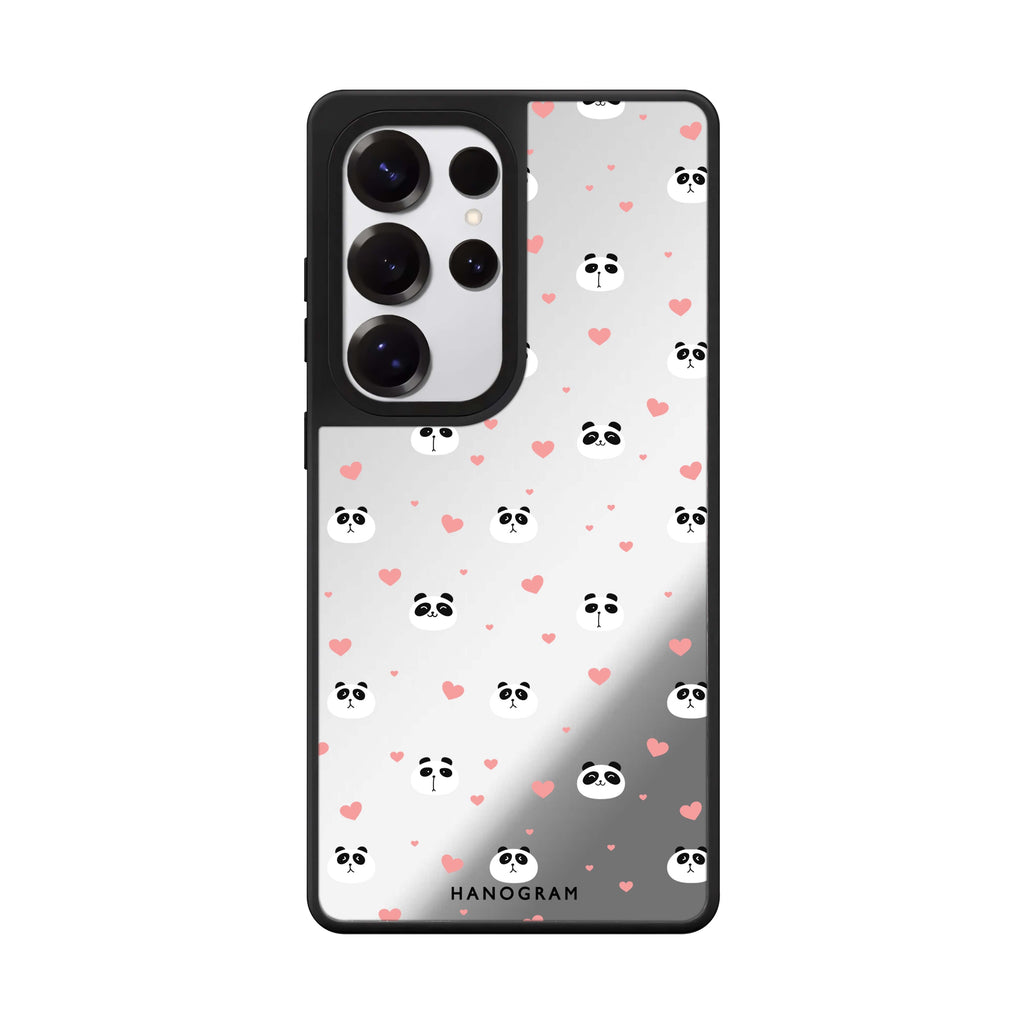 Panda Playtime Samsung Galaxy S25 S24 S23 Ultra mirror case, front view