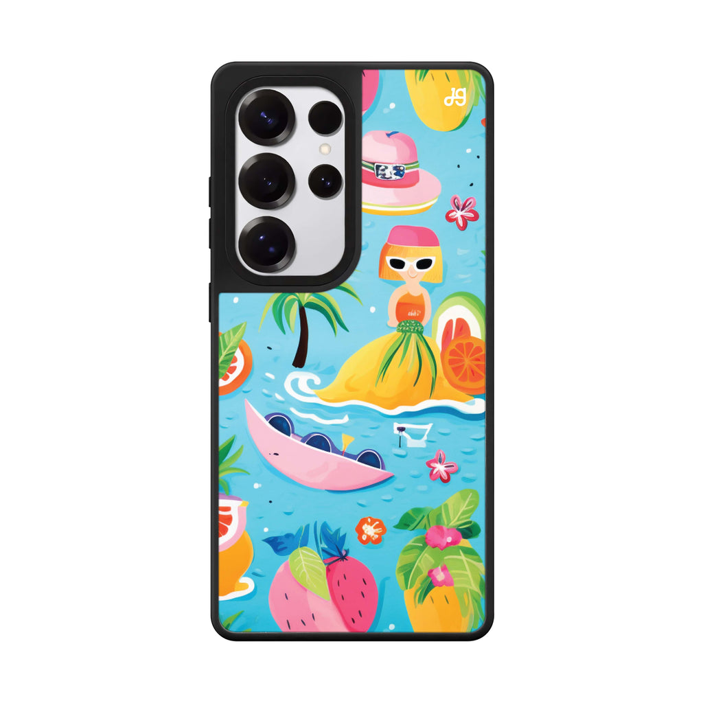 Playful Adventures Samsung Galaxy S25 S24 S23 Ultra mirror case, front view