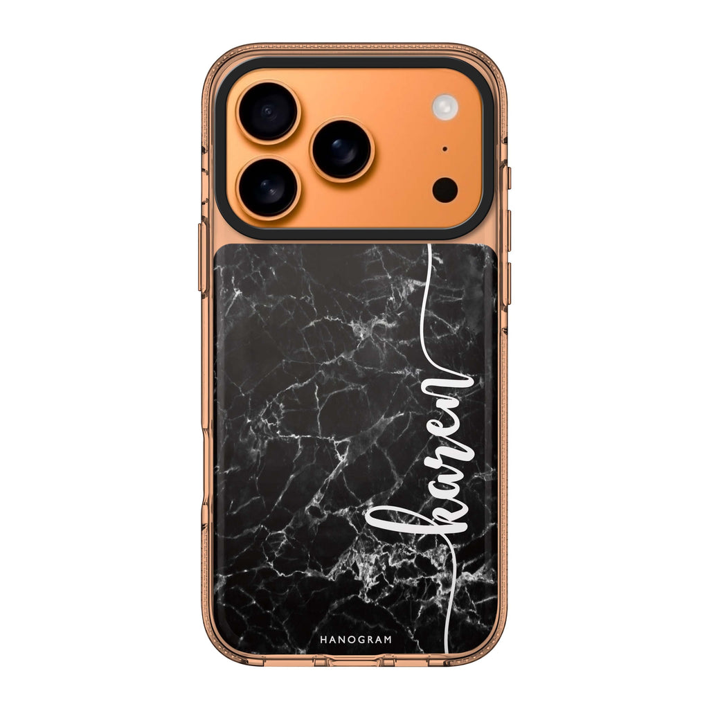 Marble Edition VII personalized name marble iPhone 17 Pro Max ultra clear case
