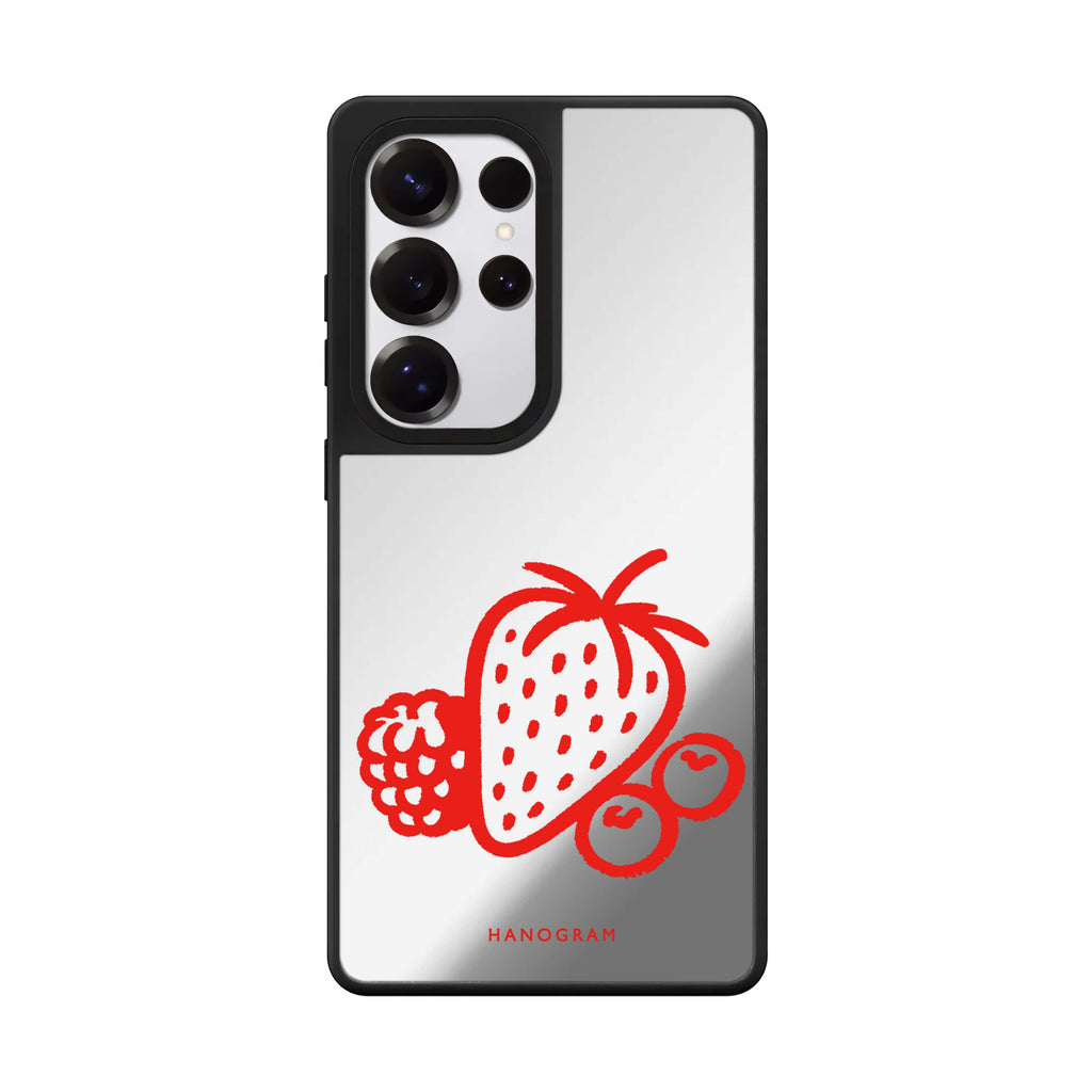 Berry Red Doodles Samsung Galaxy Mirror Case - image 1