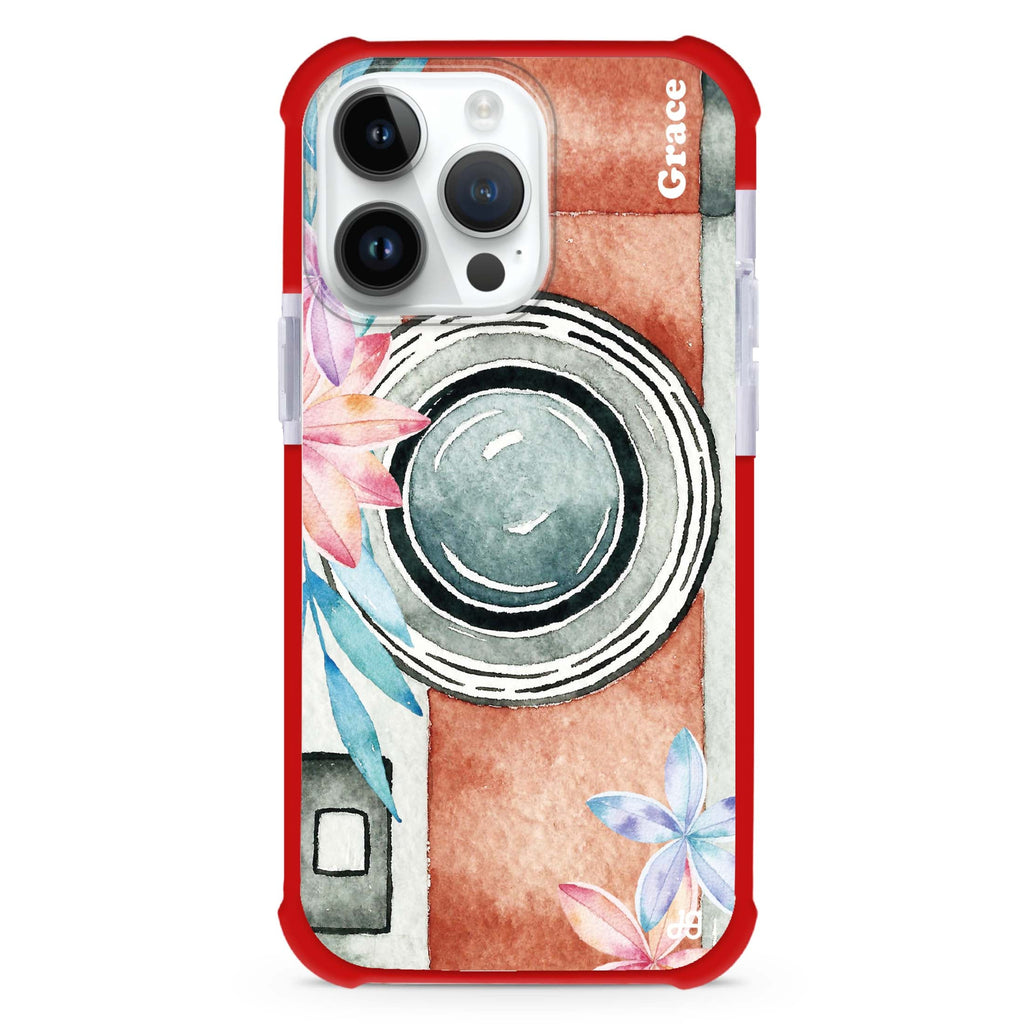 Watercolor Camera iPhone 15 Pro Max MagSafe Compatible Ultra Shockproof Case