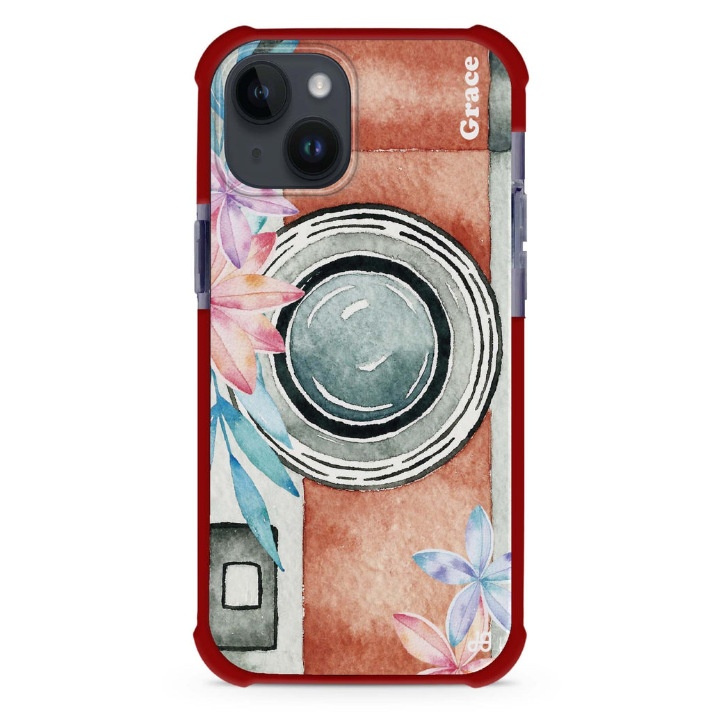 Watercolor Camera iPhone 15 Plus Ultra Shockproof Case
