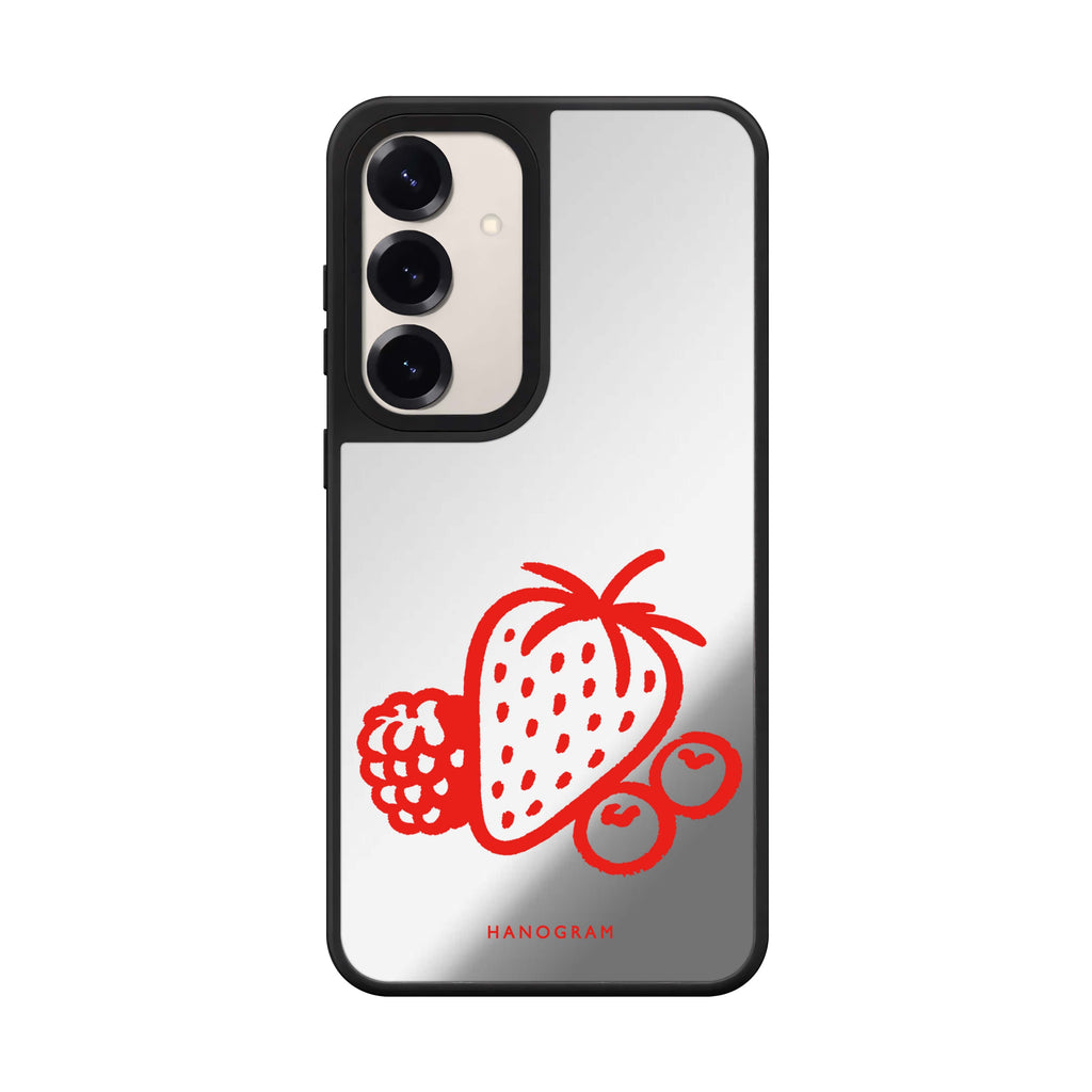 Berry Red Doodles Samsung Galaxy Mirror Case - product image 1