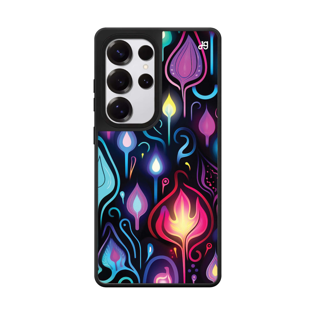Luminous Nights Samsung Galaxy S25 S24 S23 Ultra mirror case, front view
