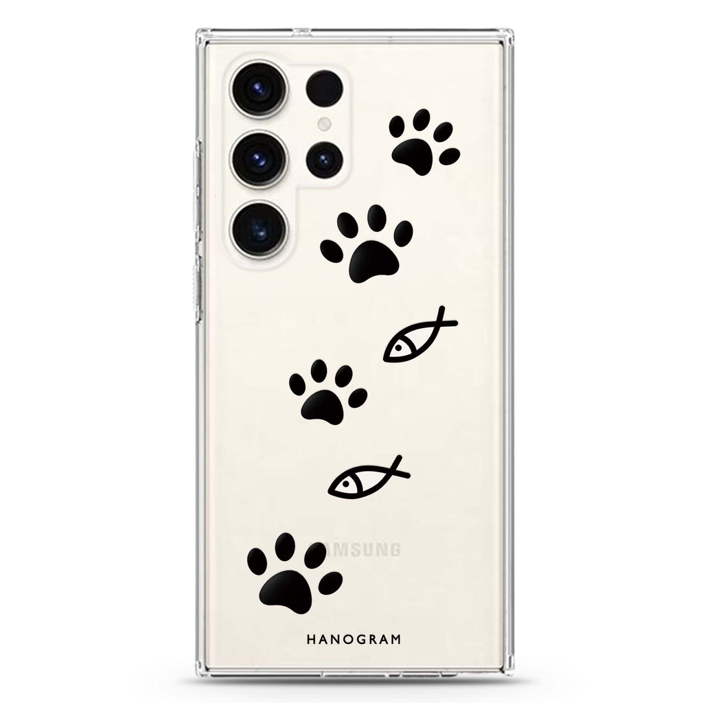 The Fishbone Footpath Samsung Galaxy Ultra Clear Case — front view