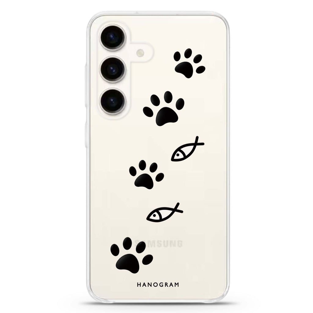 The Fishbone Footpath Samsung Galaxy Ultra Clear Case — front view