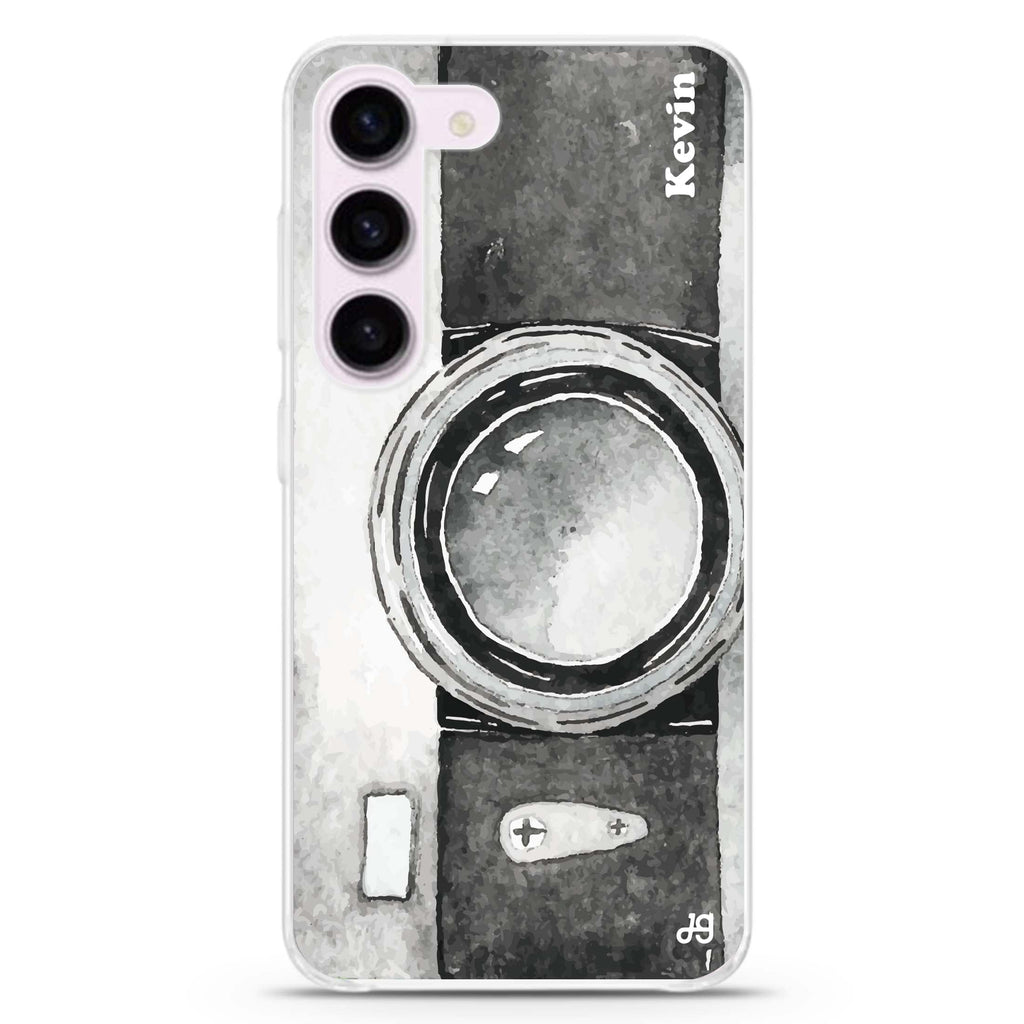 Fashion Camera personalized ultra-clear case for Samsung Galaxy S23/S22, front view
