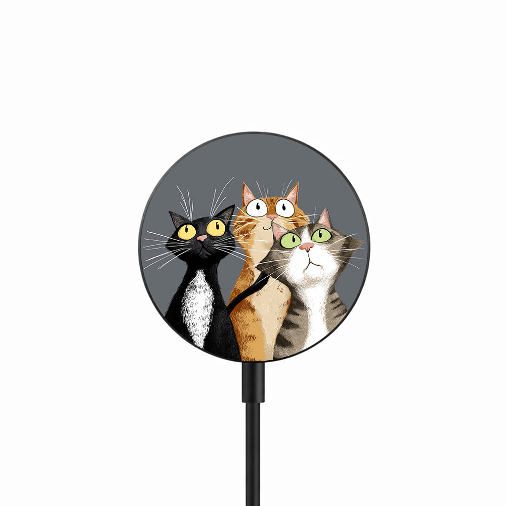 Curious Cat Trio 25W Magnetic Wireless Charger