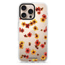 Warm Blooms iPhone 16/15/14 Pro Max & Pro ultra clear case floral design, front product view