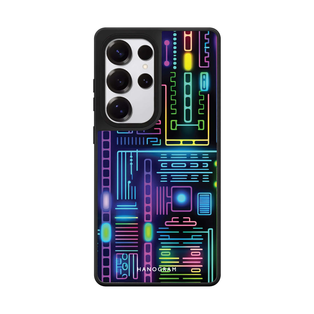 Neon Nova Samsung Galaxy S25 S24 S23 Ultra mirror case, front view