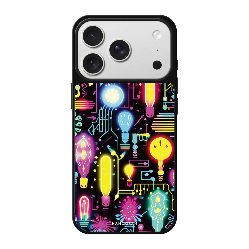 Neon Cascade sparkle iPhone 18 Pro Max mirror case