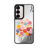 Custom name Garden Blooms Samsung Galaxy mirror case front view