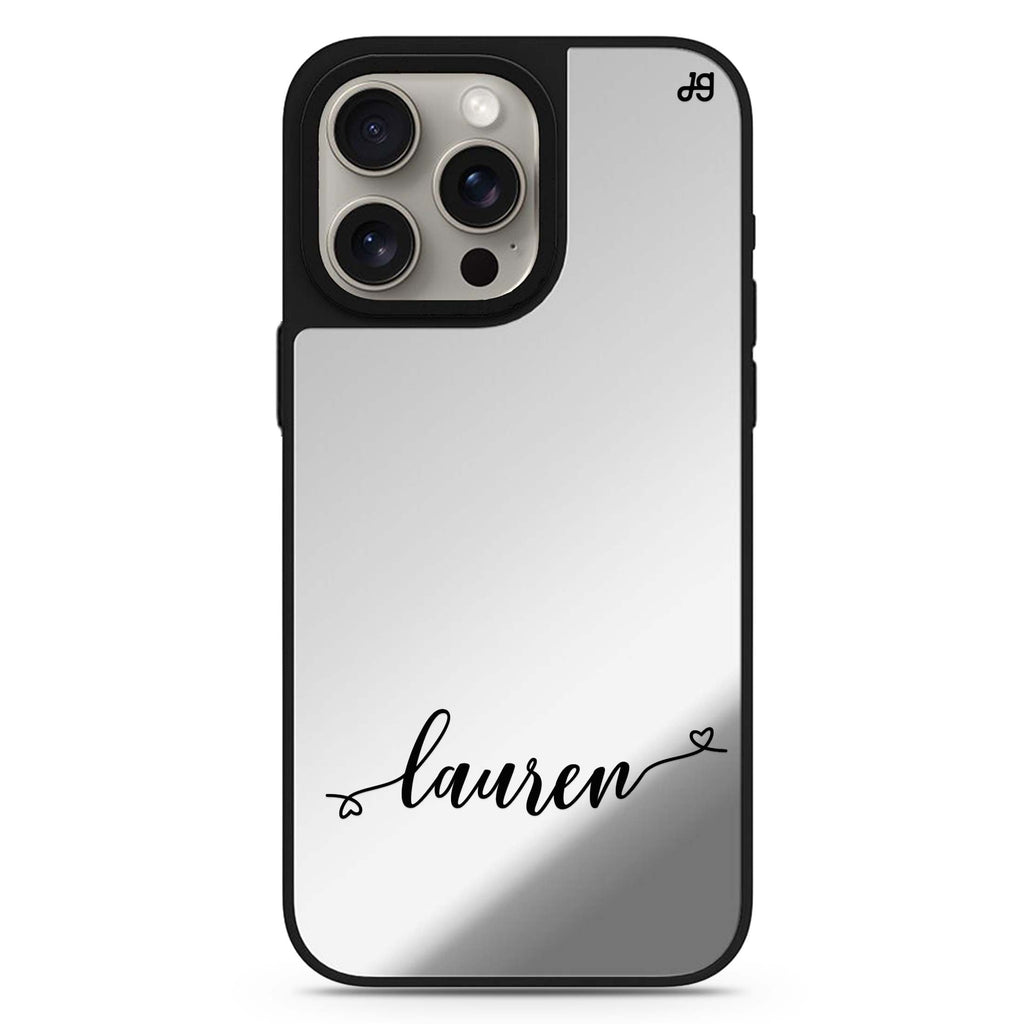 Made with Love personalized name MagSafe mirror case for iPhone 16/15/14 Pro Max and Pro, main view