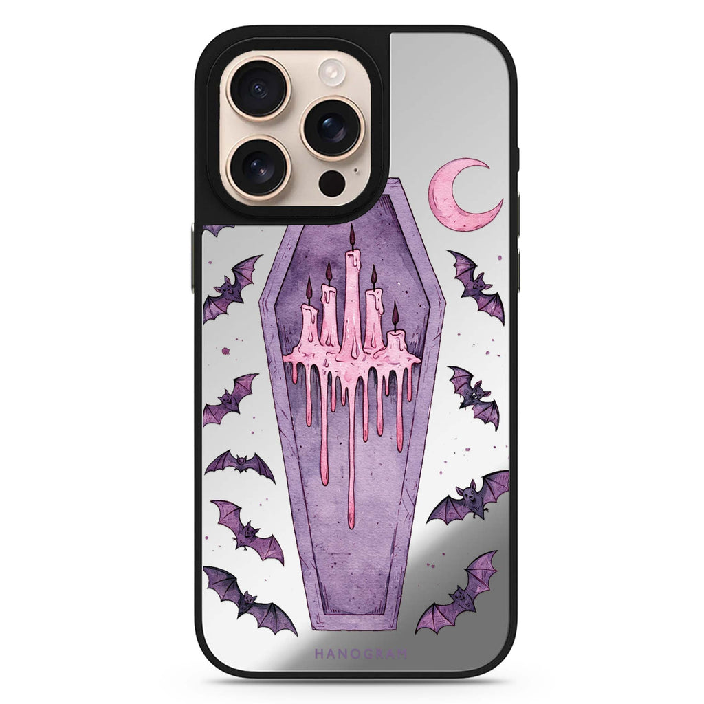 Lavender Candle Crypt MagSafe Compatible Mirror Case – design view 1