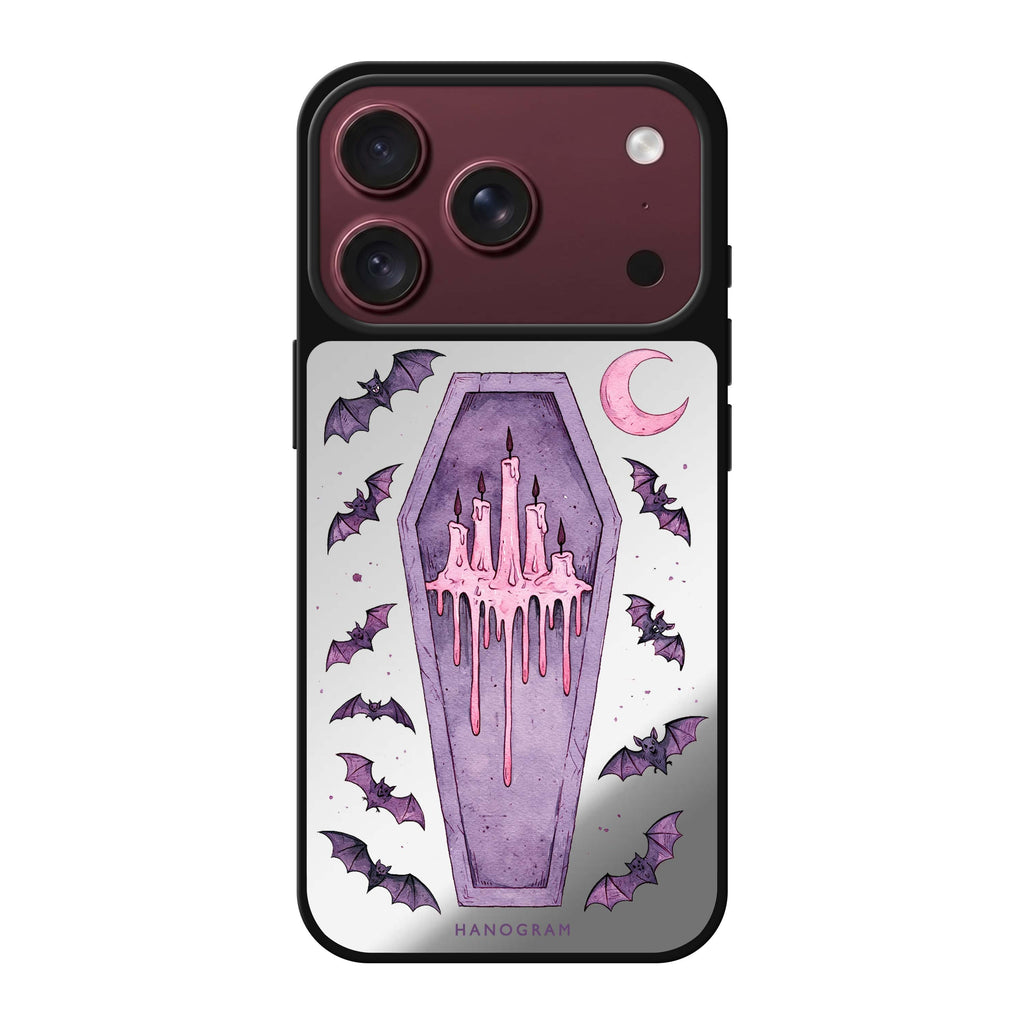 Lavender Candle Crypt iPhone 18 Pro Max Mirror Case - design view 1
