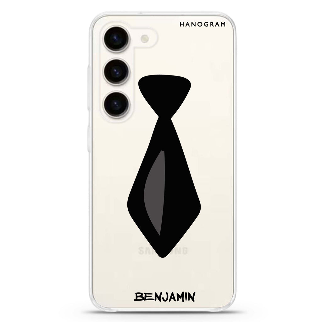Tie personalized ultra-clear case for Samsung Galaxy S23/S22, front view
