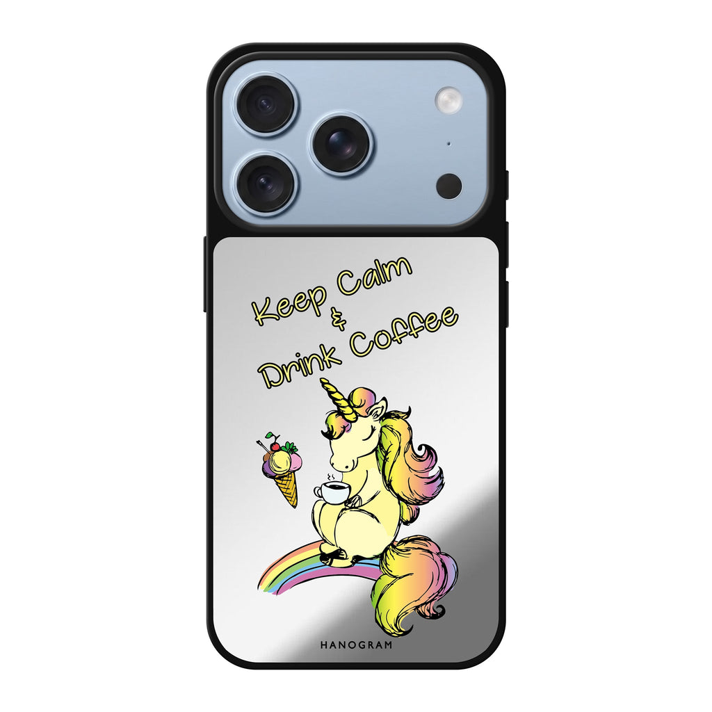 Cute Unicorn personalized name unicorn animal cute iPhone 18 Pro Max mirror case