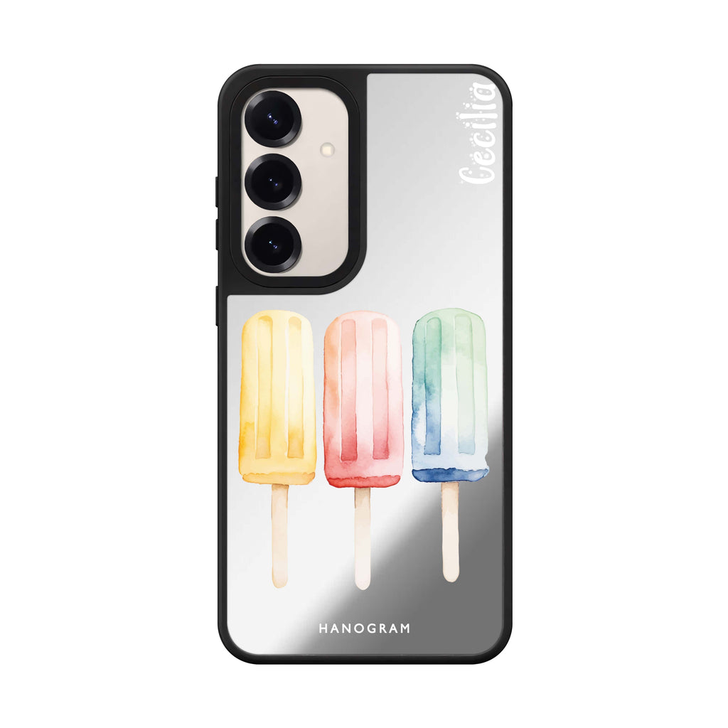 Custom name Popsicle Passion Samsung Galaxy mirror case front view
