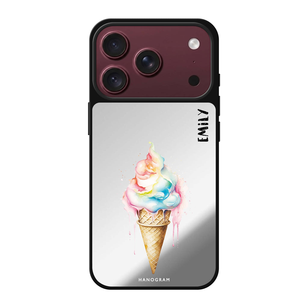 Frozen Bliss personalized name winter holiday iPhone 18 Pro Max mirror case