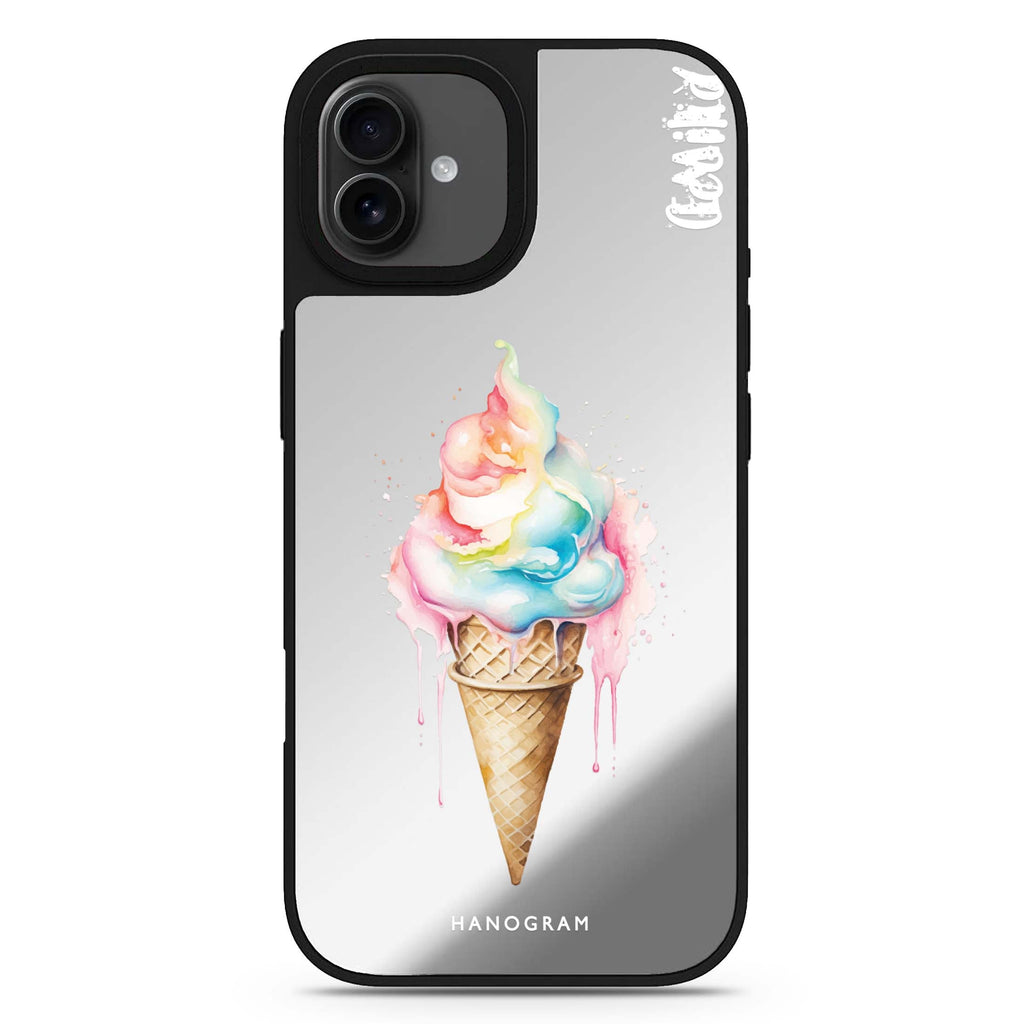 Frozen Bliss personalized name iPhone 17 mirror case