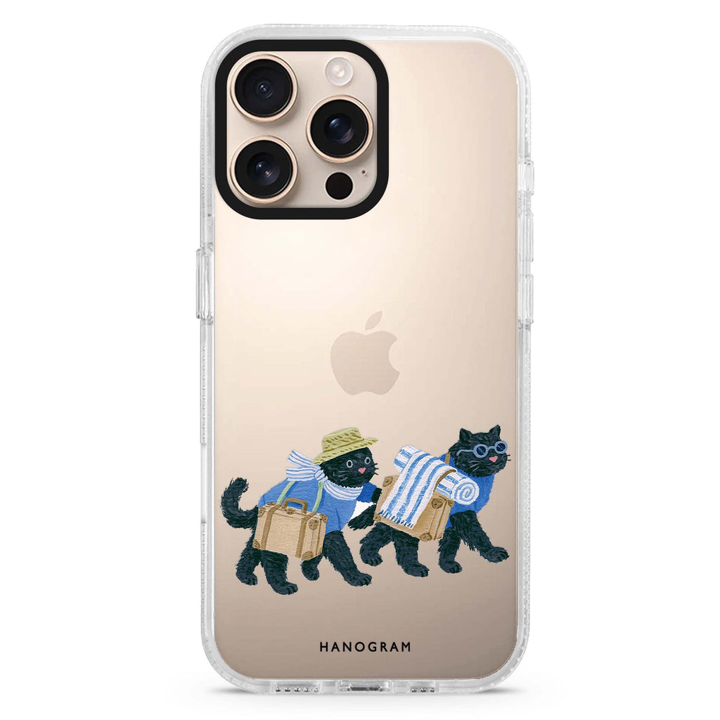 Whiskers on Holiday iPhone 16 Pro Max Ultra Clear Case - front view