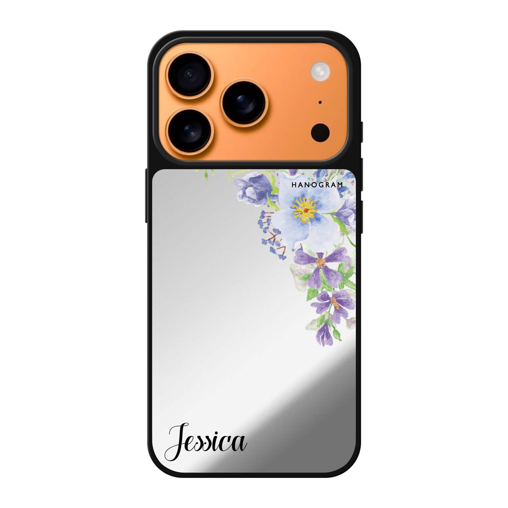 Fragrance of Flower personalized name flower floral iPhone 17 Pro Max mirror case