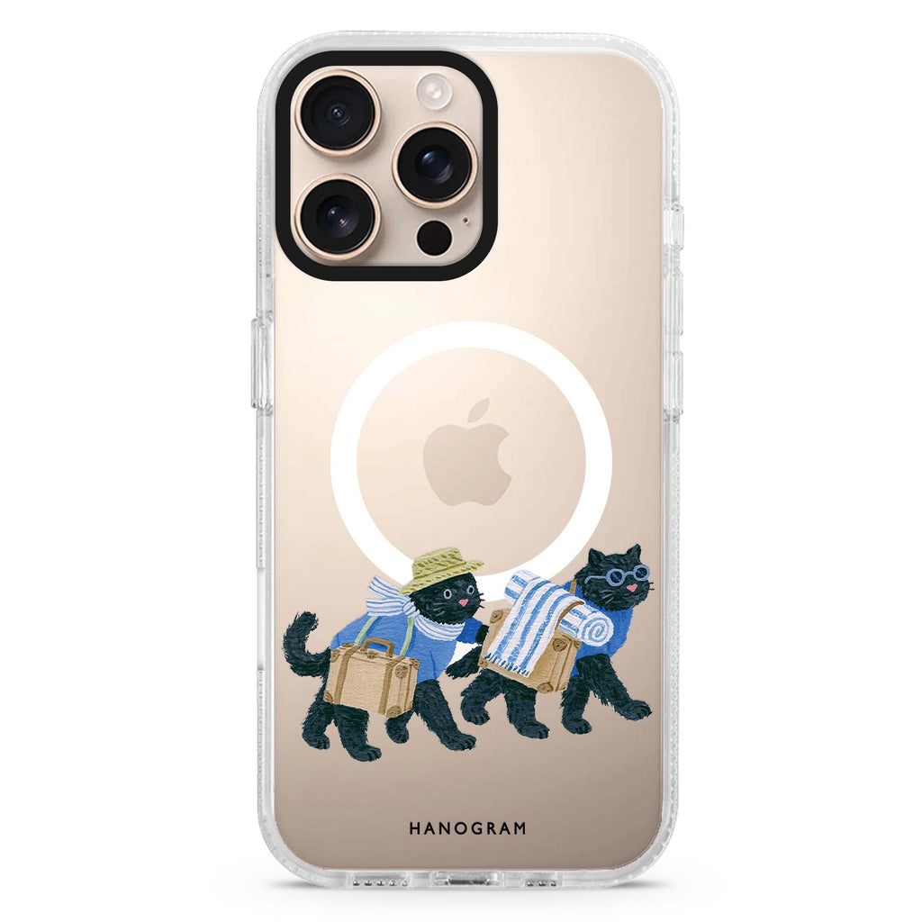 Whiskers on Holiday MagSafe Compatible Ultra Clear Case for iPhone 16 Pro Max - main view