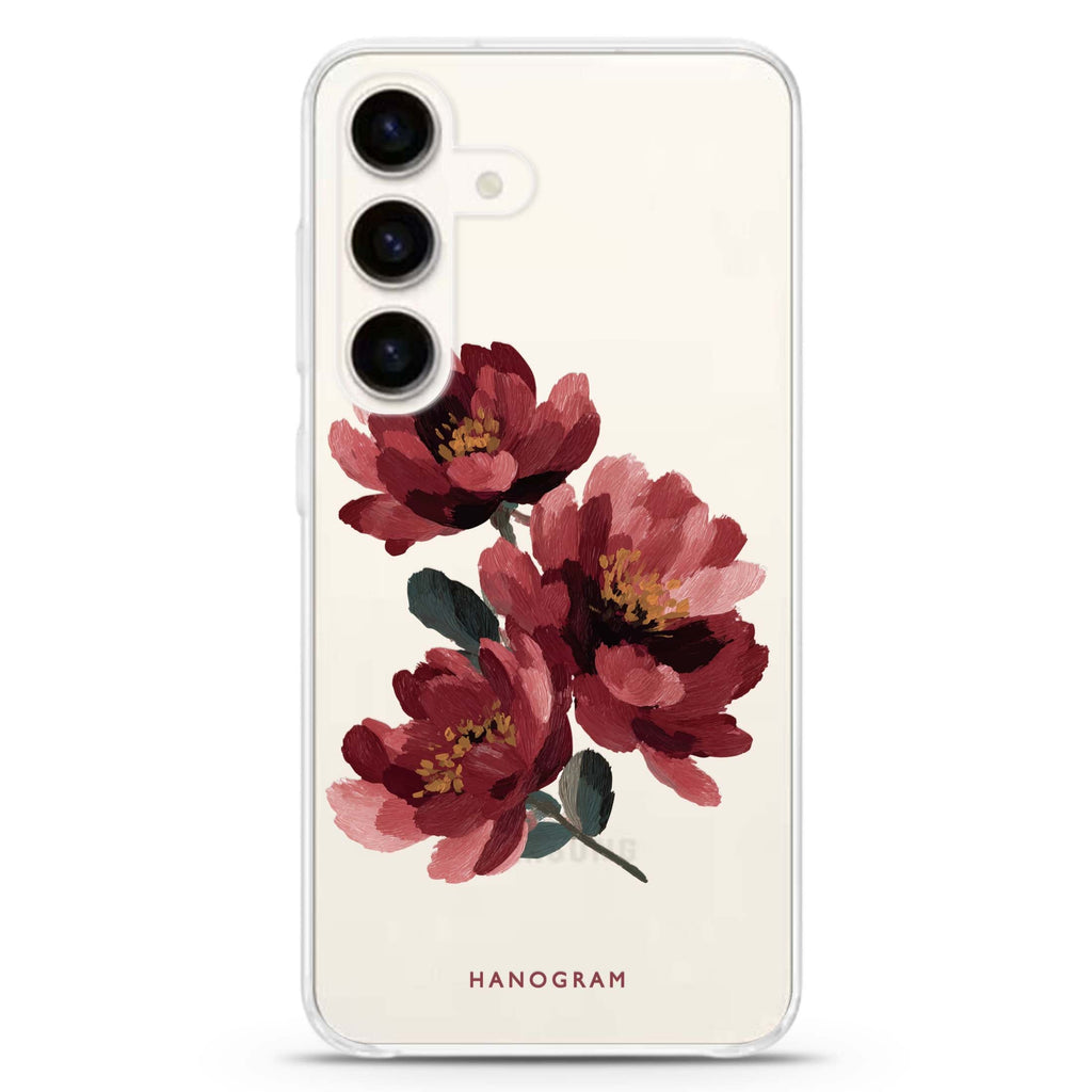 Crimson Peony Samsung Galaxy Ultra Clear Case