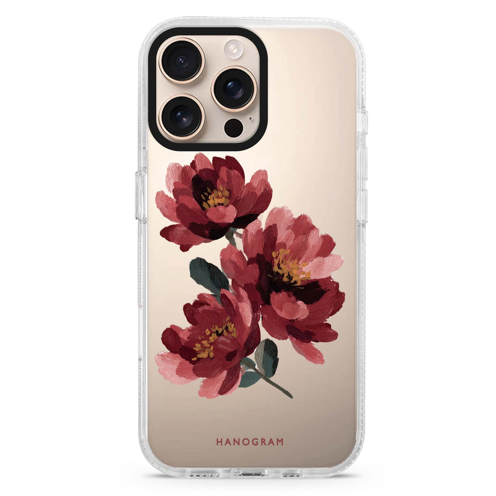 Crimson Peony iPhone Ultra Clear Case