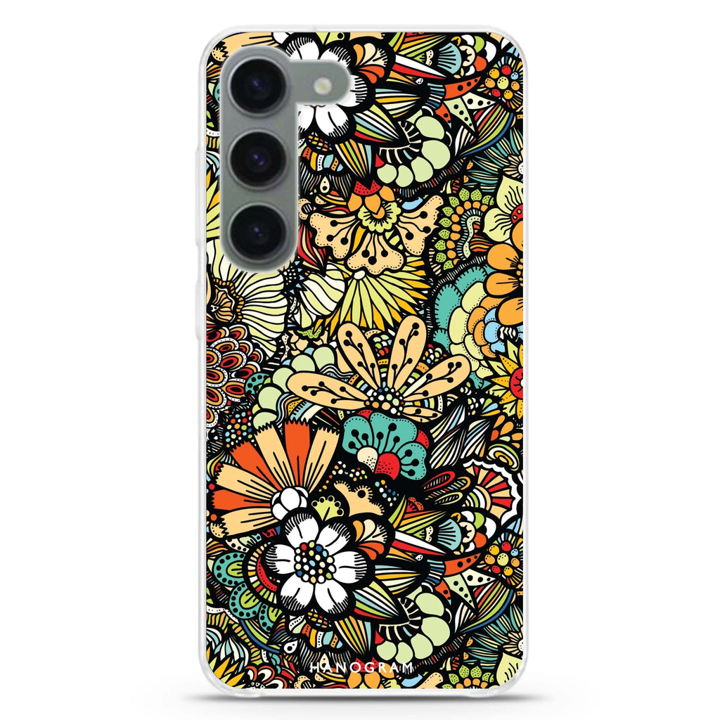 Blooming Harmony ultra-clear case for Samsung Galaxy S23/S22, front view