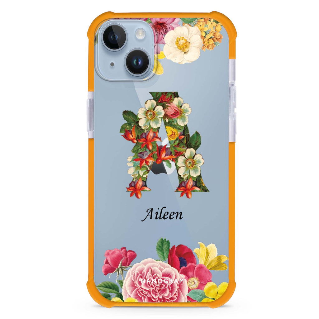 Bouqet Flower Monogram iPhone 15 Plus Ultra Shockproof Case